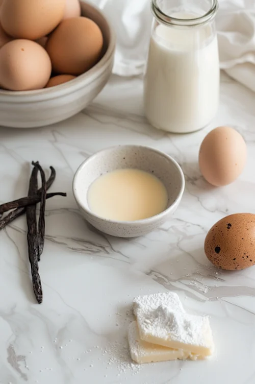 ingredientes Flan de huevo casero al baño maría