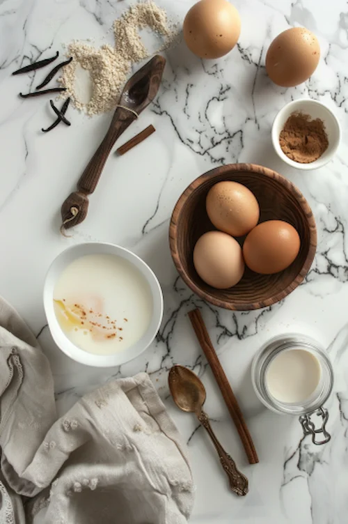 ingredientes Flan de huevo con azúcar moreno