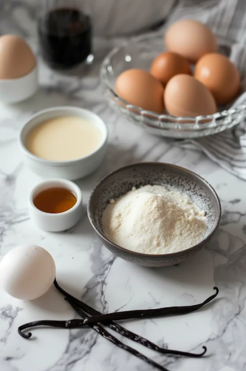 ingredientes Flan de huevo y vainilla